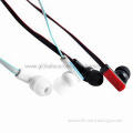 Plastic Earphones for iPhone 4/4S, iPod/iPad, MP3/MP4 Player, with Bi-color Earbuds and Cables